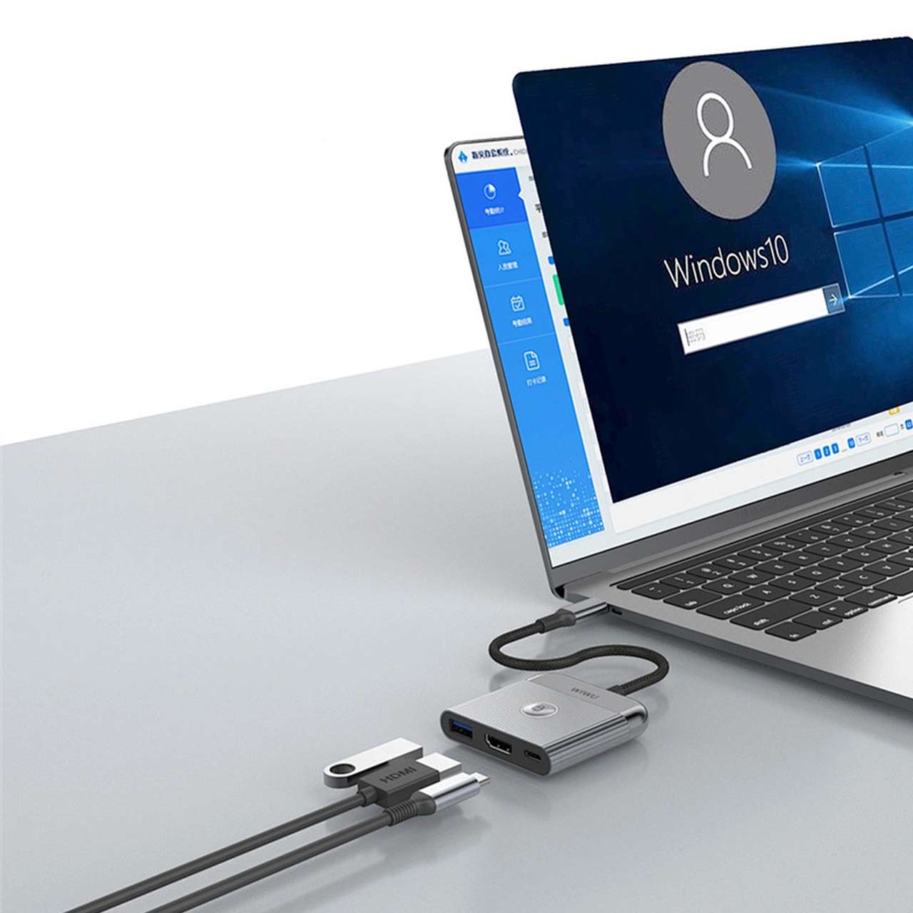 هاب 3 پورت Wiwu Type-C مدل Travel Wi-HB002 - خاکستری - Image 4