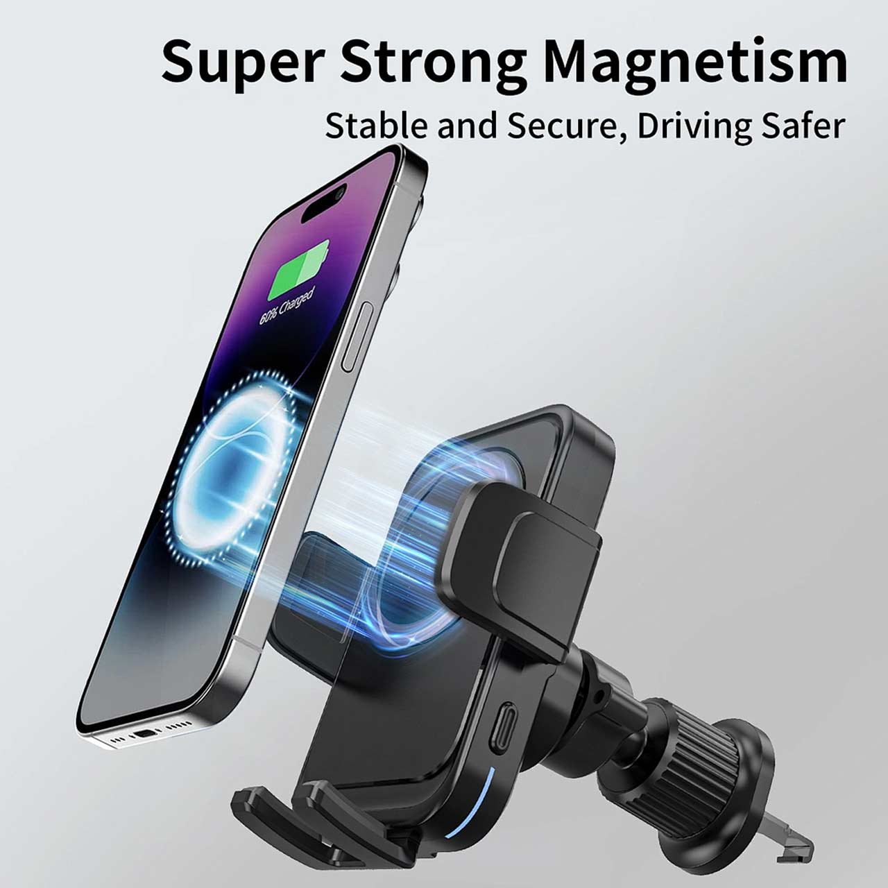 هولدر گوشی موبایل دریچه کولری Wiwu مدل Almighty Series CH-321 - مشکی - Image 5